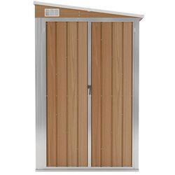 Сарай-хозблок пристенный VidaXL 316232 118x382x178 (Brown) Thumb