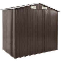 Сарай-хозблок с полкой с этажеркой VidaXL 47105 205x130x183 (Brown) Thumb
