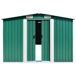 Сарай-хозблок VidaXL 143340 257x298x178 (Green) Thumb