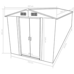 Sopron VidaXL 143348 257x489x181 (Green) Thumb