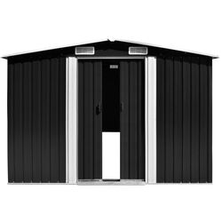 Casuta gradina VidaXL 143354 257x580x181 (Anthracite) Thumb