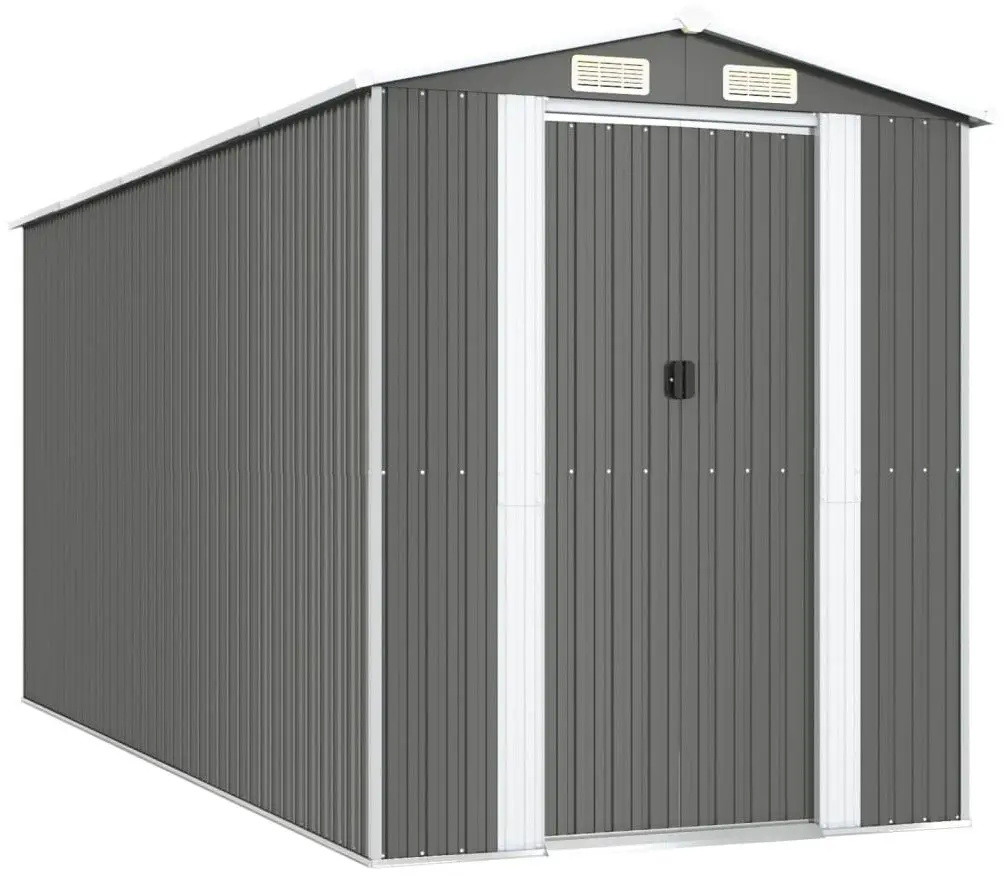 Сарай-хозблок VidaXL 3147441 192x440x223 (Grey)