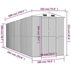 Сарай-хозблок VidaXL 3147454 192x606x223 (Anthracite) Thumb