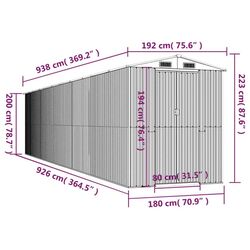 Casuta gradina VidaXL 3147458 192x938x223 (Anthracite) Thumb