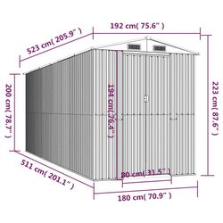 Сарай-хозблок VidaXL 3147475 192x523x223 (Light Brown) Thumb
