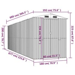 Casuta gradina VidaXL 3147477 192x689x223 (Light Brown) Thumb