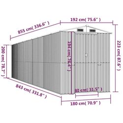 Сарай-хозблок VidaXL 3147479 192x855x223 (Light Brown) Thumb
