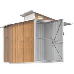 Сарай-хозблок VidaXL 316245 270x130x208.5 (Brown) Thumb