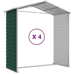 Сарай-хозблок VidaXL 3188234 191x385x198 (Green) Thumb