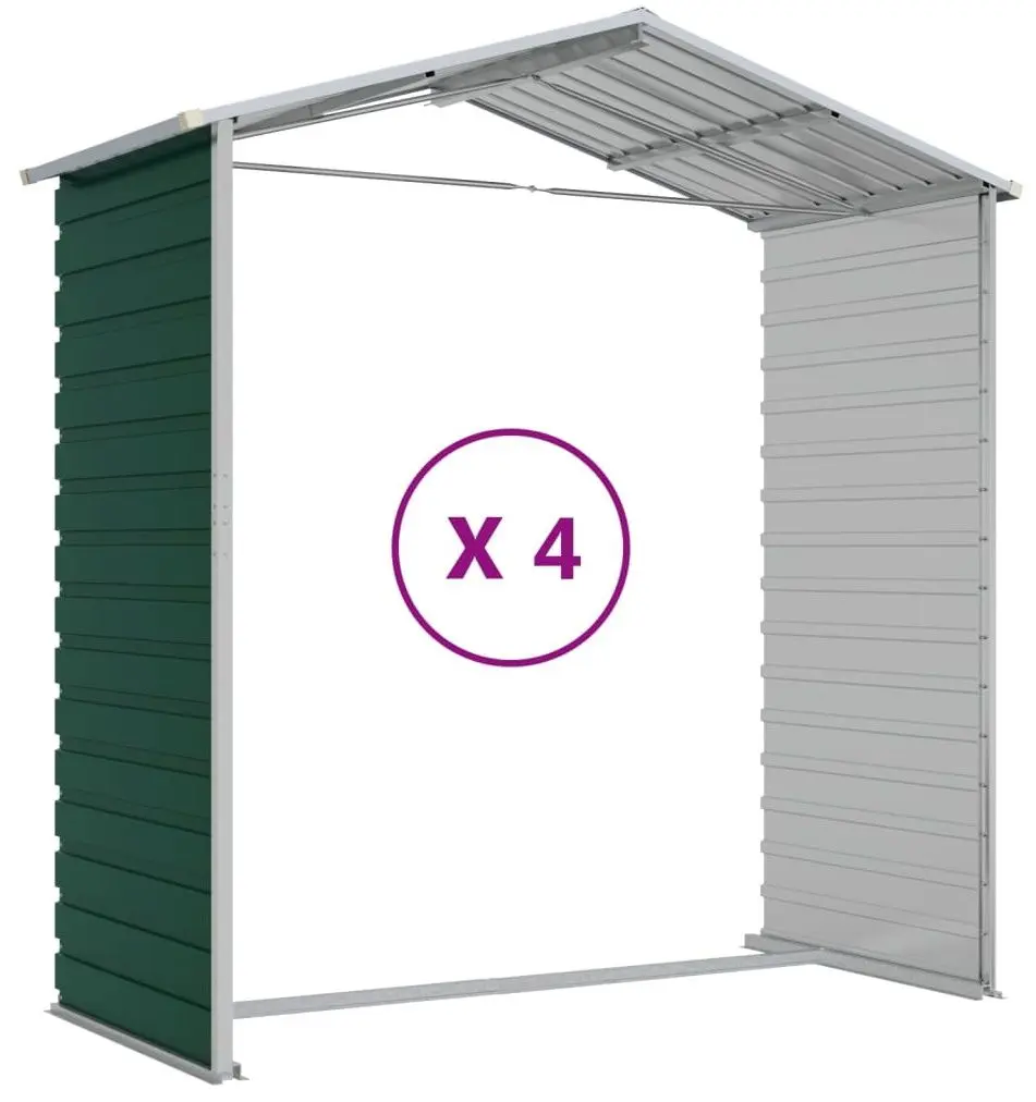 Сарай-хозблок VidaXL 3188234 191x385x198 (Green)