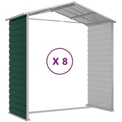 Сарай-хозблок VidaXL 3188238 191x725x198 (Green) Thumb