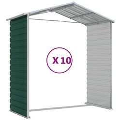 Casuta gradina VidaXL 3188240 191x895x198 (Green) Thumb