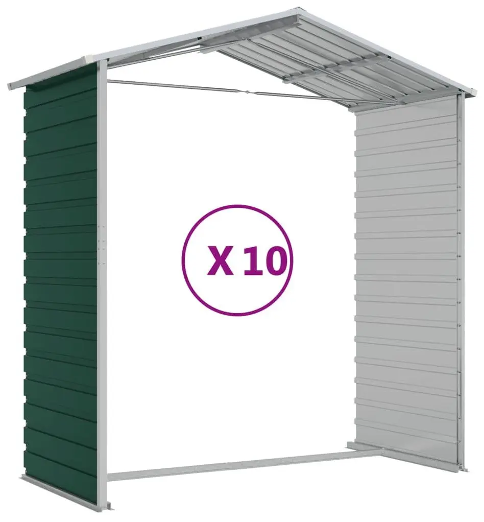 Casuta gradina VidaXL 3188240 191x895x198 (Green)