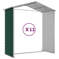 Сарай-хозблок VidaXL 3188241 191x980x198 (Green) Thumb