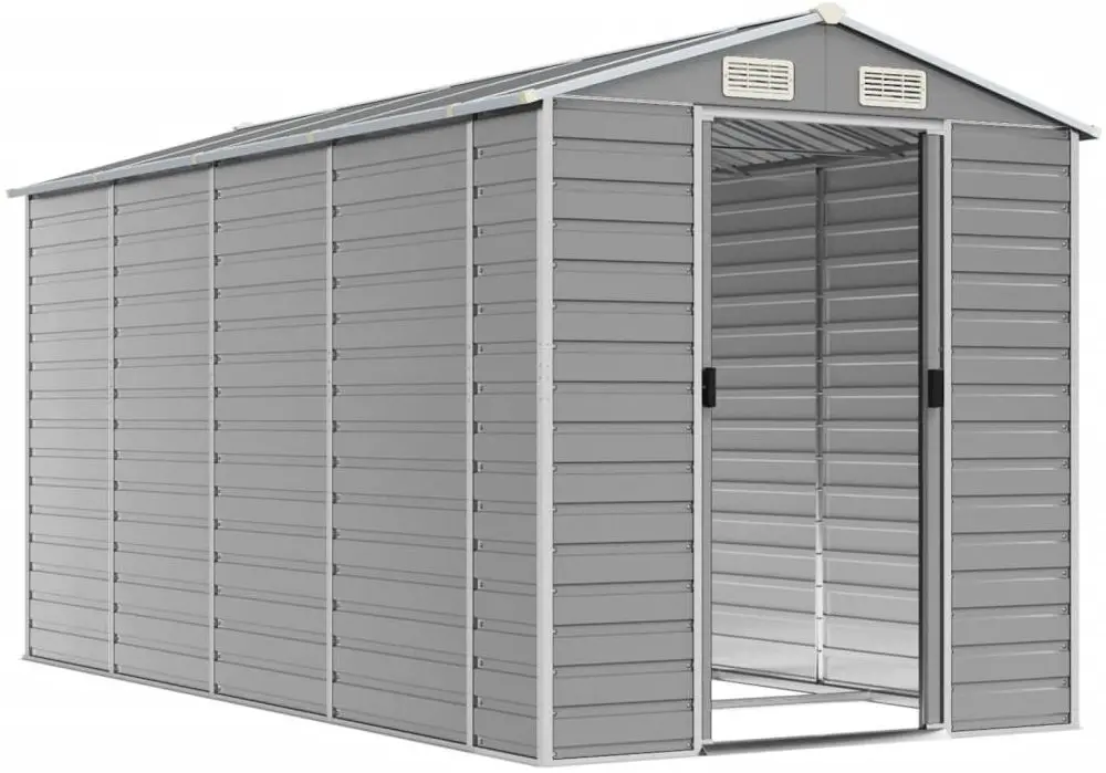 Сарай-хозблок VidaXL 3188245 191x385x198 (Light Grey)