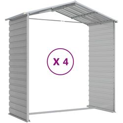 Сарай-хозблок VidaXL 3188245 191x385x198 (Light Grey) Thumb