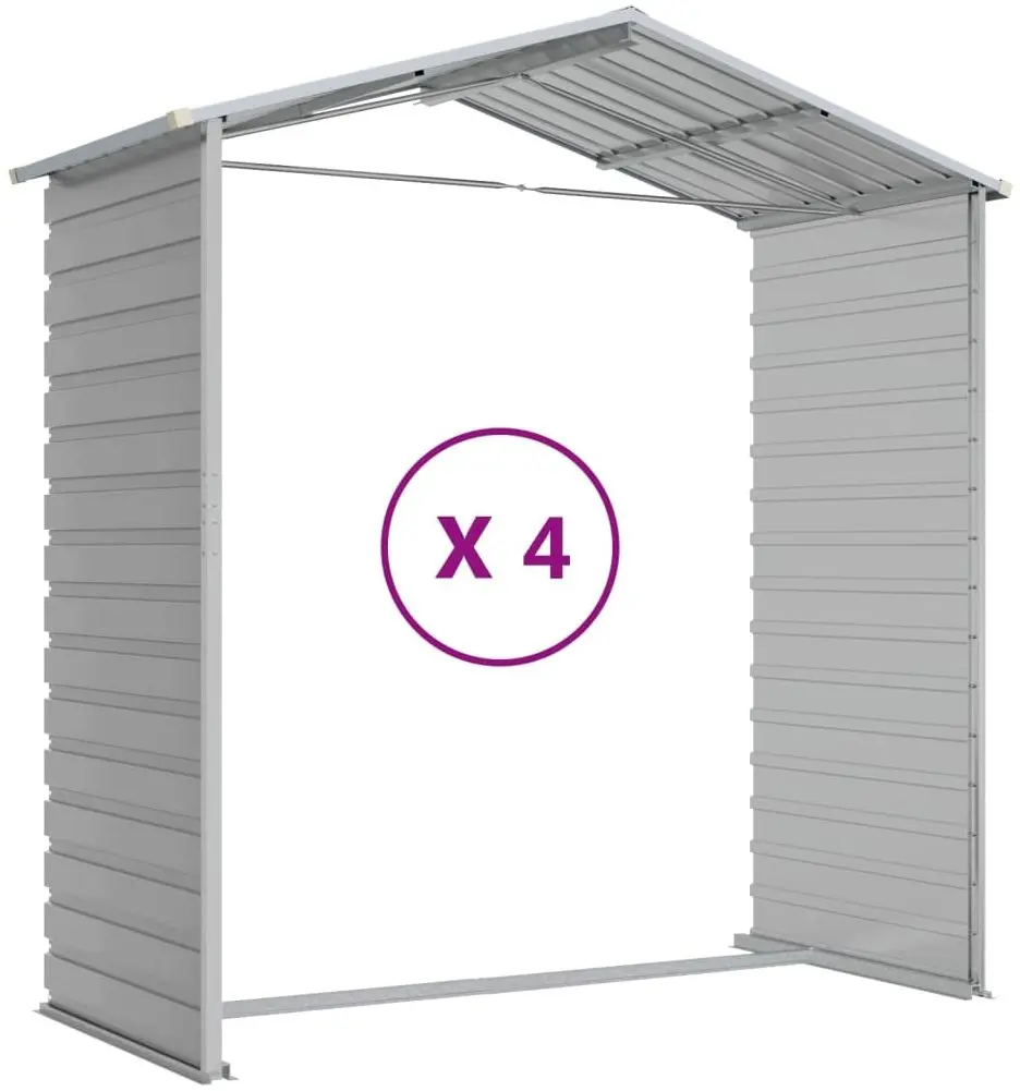 Сарай-хозблок VidaXL 3188245 191x385x198 (Light Grey)