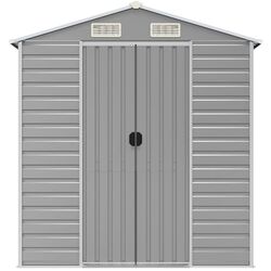 Сарай-хозблок VidaXL 3188248 191x640x198 (Grey) Thumb