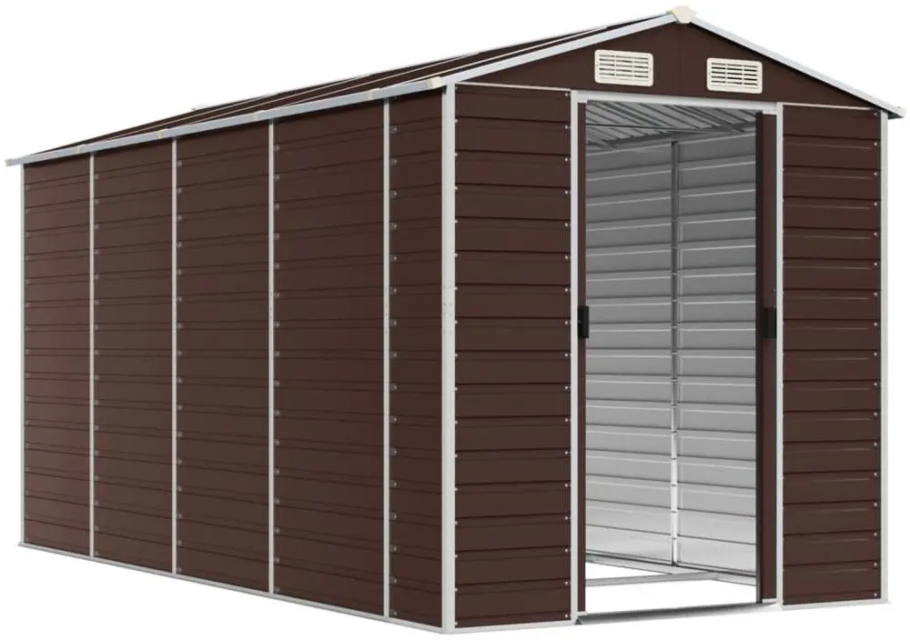 Casuta gradina VidaXL 3188267 191x385x198 (Brown)