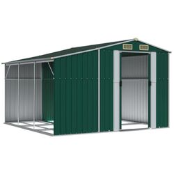 Сарай-хозблок VidaXL 3188287 277x279x179 (Green) Thumb