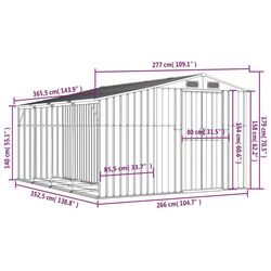 Сарай-хозблок VidaXL 3188297 277x365.5x179 (Brown) Thumb