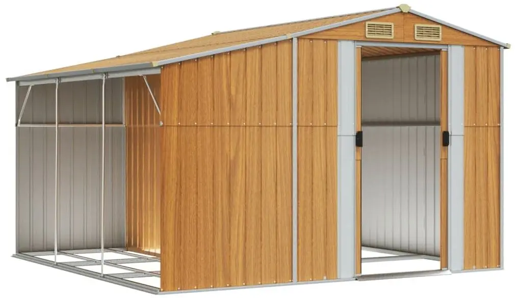 Casuta gradina VidaXL 3188299 277x279x179 (Natural)