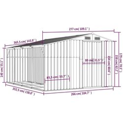 Сарай-хозблок VidaXL 3188300 277x365.5x179 (Brown) Thumb