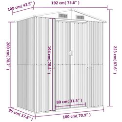 Casuta gradina VidaXL 319275 192x108x223 (Light Brown) Thumb