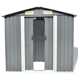 Сарай-хозблок VidaXL 42983 204x132x186 (Grey) Thumb