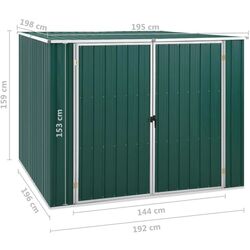 Сарай-хозблок VidaXL 46253 195x198x159 (Green) Thumb