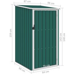 Сарай-хозблок VidaXL 46289 87x98x159 (Green) Thumb