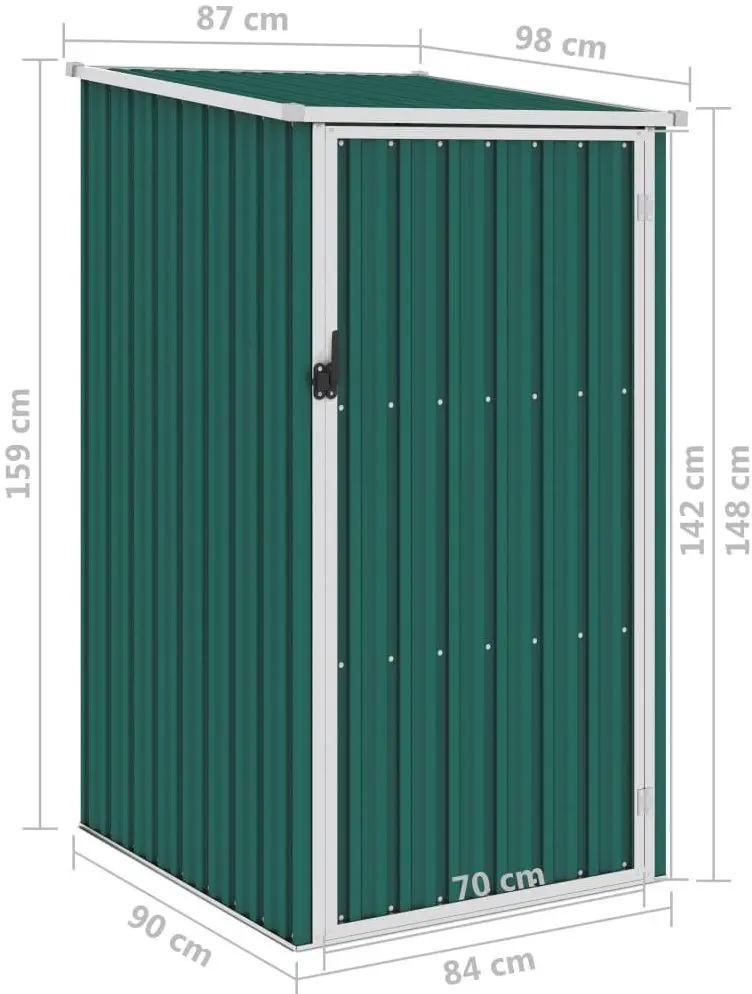 Сарай-хозблок VidaXL 46289 87x98x159 (Green)