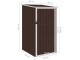 Сарай-хозблок VidaXL 46292 87x98x159 (Brown)