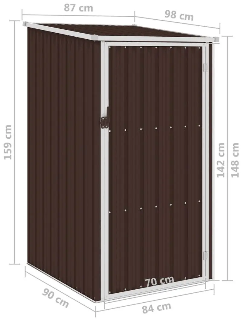 Сарай-хозблок VidaXL 46292 87x98x159 (Brown)