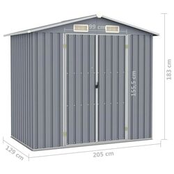 Сарай-хозблок VidaXL 46298 205x129x183 (Grey) Thumb