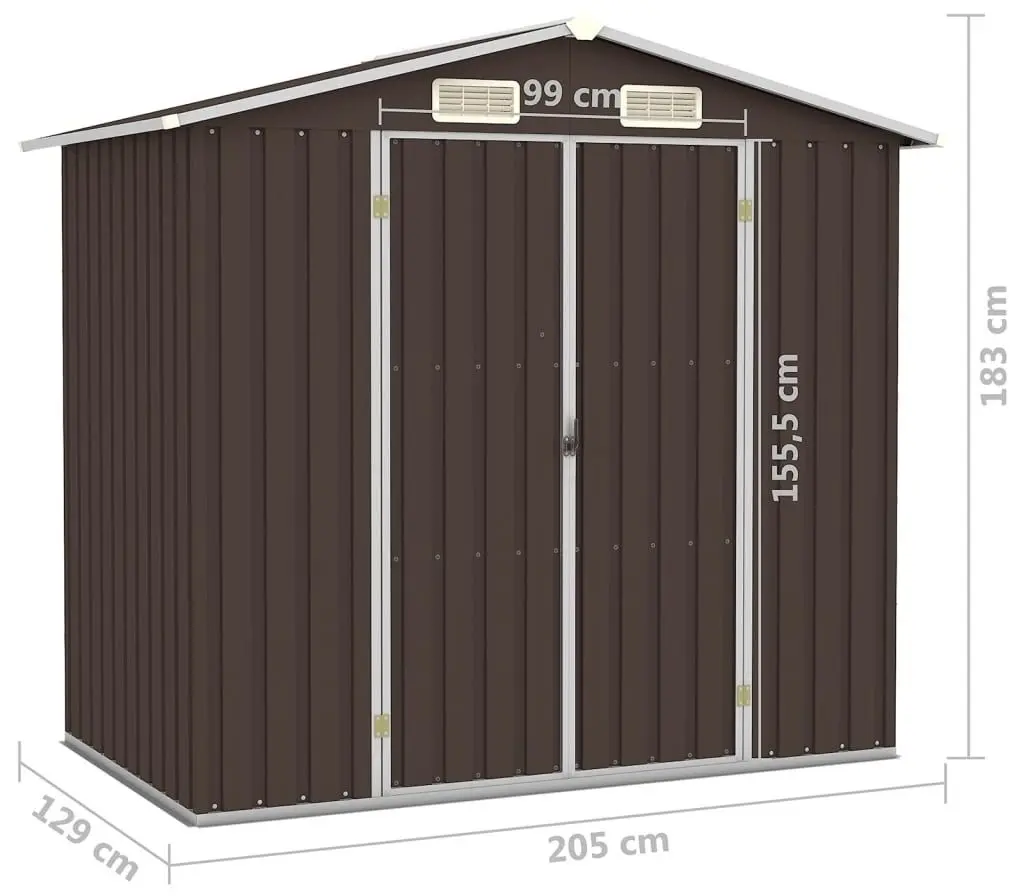 Сарай-хозблок VidaXL 46300 205x129x183 (Brown)