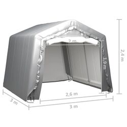 Casuta de gradina VidaXL 3079587 300x300x240 (Grey) Thumb