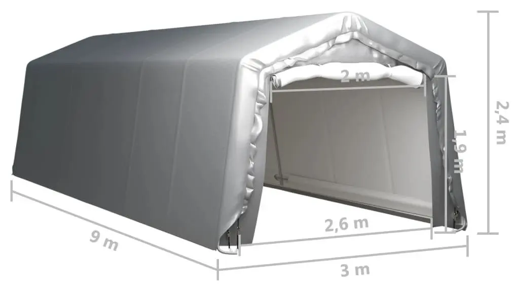 Casuta de gradina VidaXL 3079590 300x900x240 (Grey)