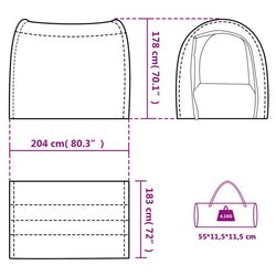 Сарай тентовый VidaXL 94377 204x183x178 (Green) Thumb