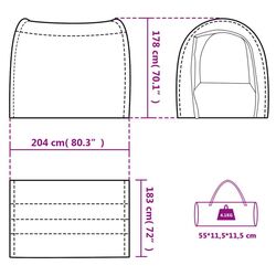 Casuta de gradina VidaXL 94378 204x183x178 (Blue) Thumb