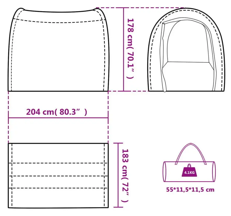 Casuta de gradina VidaXL 94378 204x183x178 (Blue)