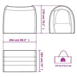 Casuta de gradina VidaXL 94379 204x183x178 (Orange) Thumb