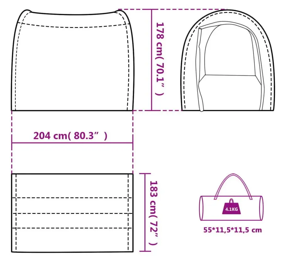 Casuta de gradina VidaXL 94379 204x183x178 (Orange) - 11