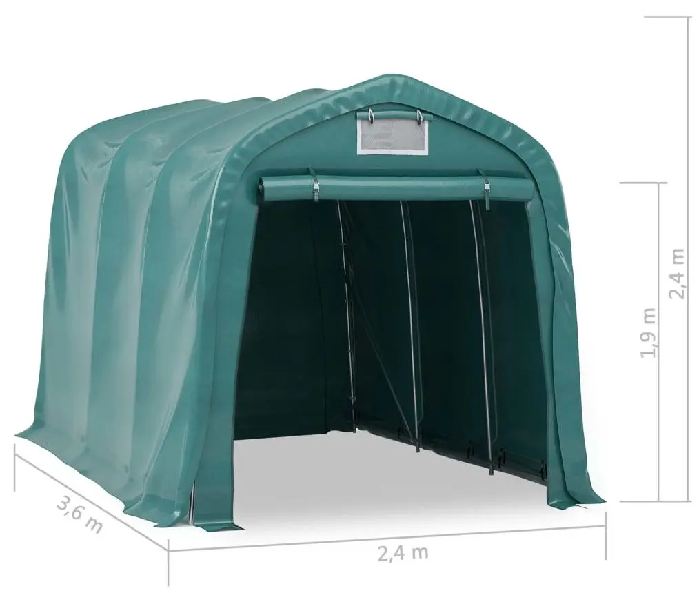 Cort de garaj VidaXL 3056430 2.4x3.6 (Green)