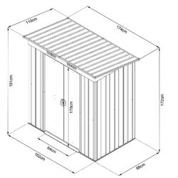 Сарай-хозблок GoodHome Basic GoodHome Basic 1.62x0.98 (Grey) Thumb