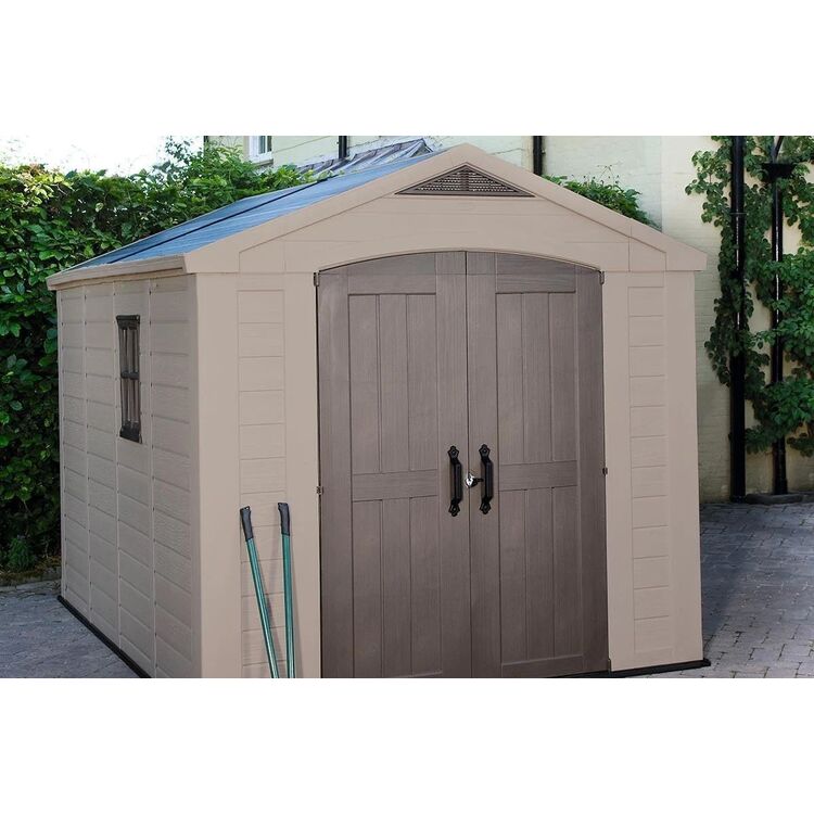 Factor 8. Keter factor 8x6. Сарайчик для дачи. Хозблок keter factor 6x6. Садовый домик keter fusion.