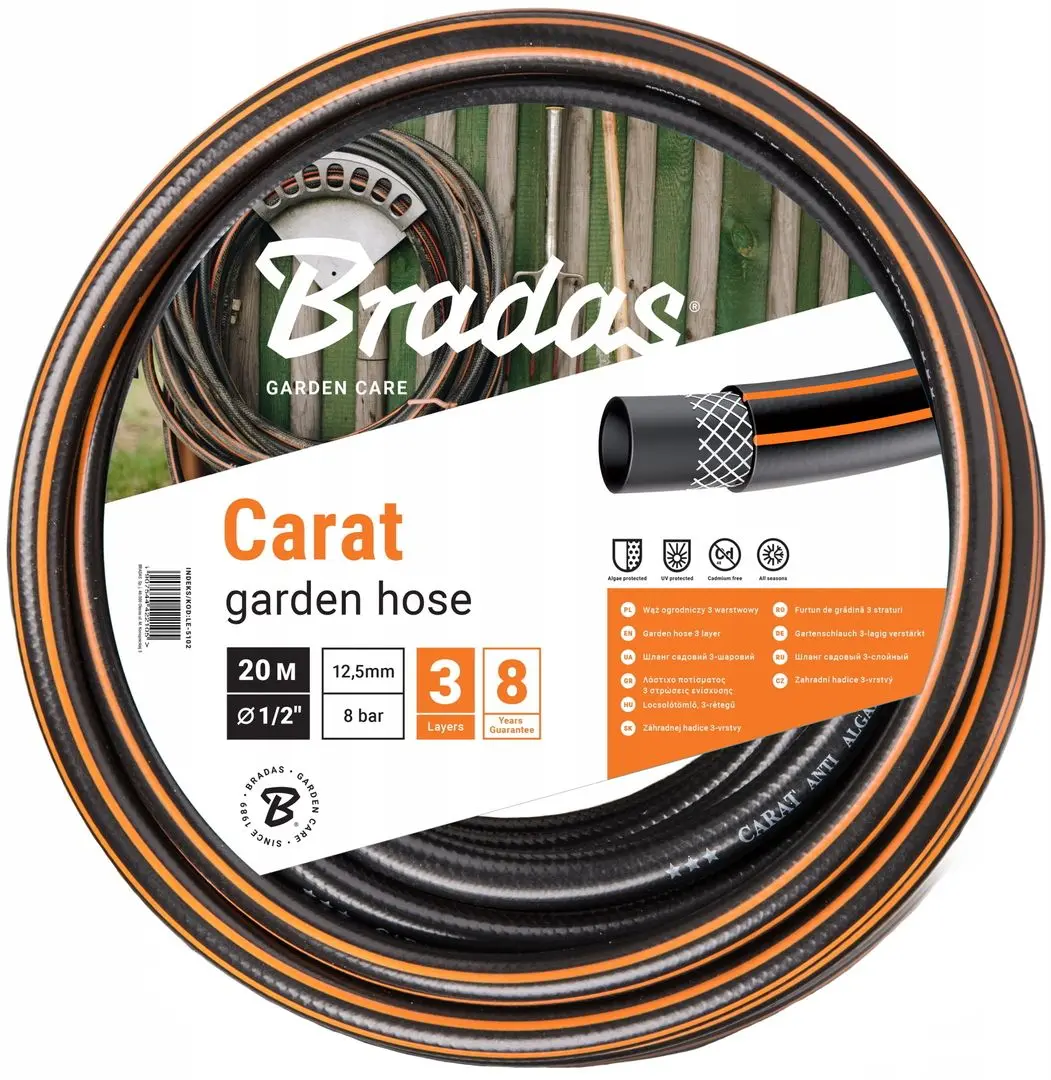 Furtun pentru gradina Bradas Carat WFC5/820 20m