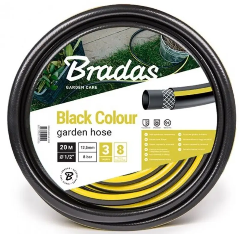Furtun de gradina Bradas Black Colour WBC3/425 (Black/Yellow)
