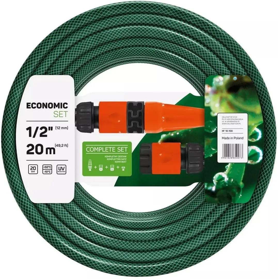 Set pentru udare Cellfast Economic 1/2 20m (Green)