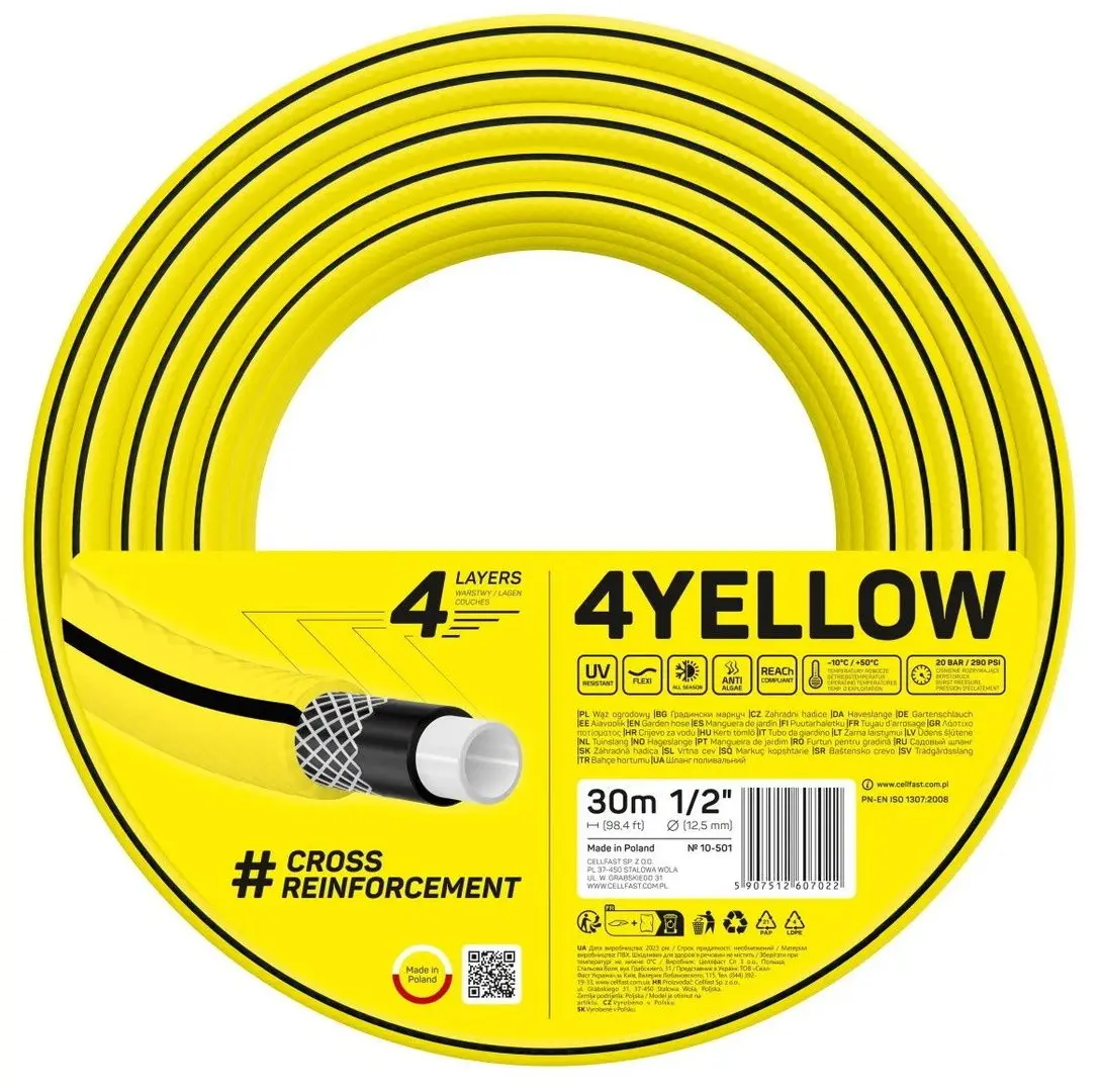Furtun Cellfast 10-501 1/2 30m (Yellow) - 2